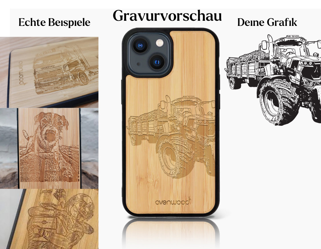 INDIVIDUELL iPhone 13 Bambus-Kunststoff
